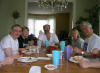Enjoying a well-deserved lunch.